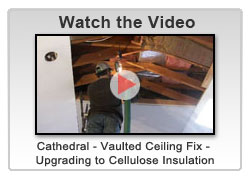 Click Here to Watch - Cathedral - Vaulted Ceiling FIX - Upgrading to Cellulose Insulation