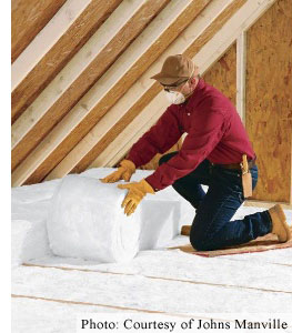 Adding Fiberglass Insulation to Your Attic - Lay the rolls perpendicular to the joists